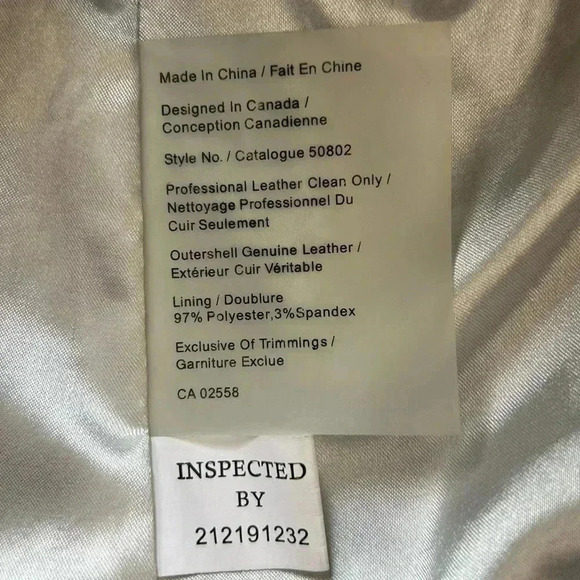 Vintage  Danier Leather Moto Jacket Zippered Blazer Coat Black Size XL - Picture 14 of 16